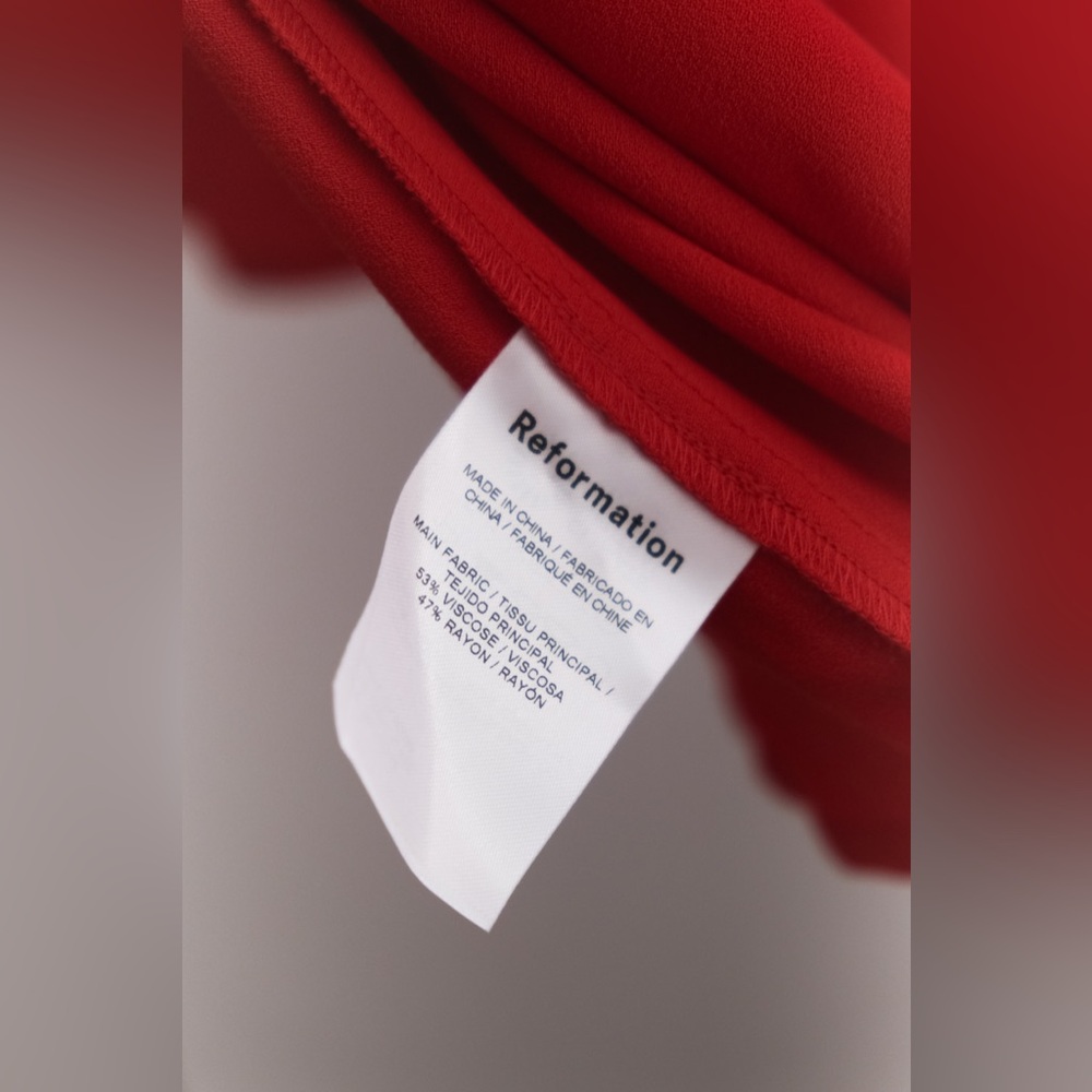Reformation Baxley Dress in Cherry • US 4 • NWT - Picture 12 of 13